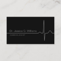 Elégant ECG onde stylisé cardiologue noir