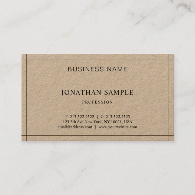 Carte De Visite Élégant Élancé Professionnel Moderne Simple Luxe (Devant)