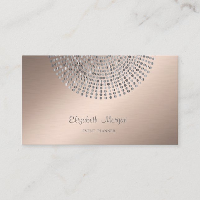 Carte De Visite Élégant Élancé Simple,Points (Devant)