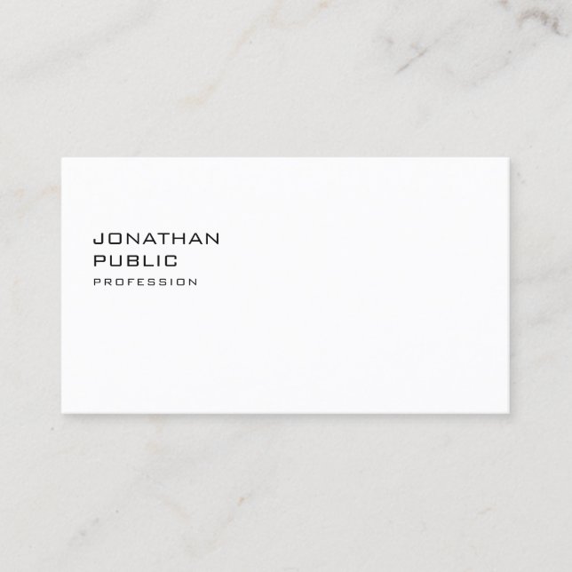 Carte De Visite Élégant Élancé Simple Professionnel Moderne Minima (Devant)