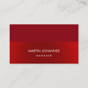 Carte De Visite Élégant élégant couleur rouge élégant professionne