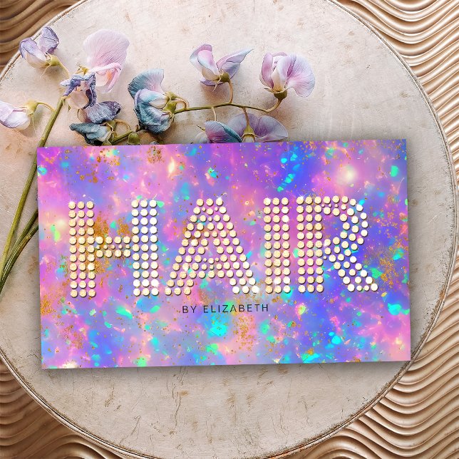 Carte De Visite Élégant élégant Diamants Or Fire Opal Pierre (Front)