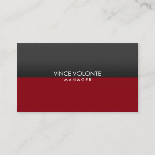 Carte De Visite Élégant élégant Red Grey Professionnel