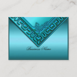 Carte De Visite Élégant Elite Classy Turquoise Blue