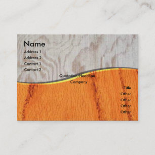 Carte de visite élégant en bois