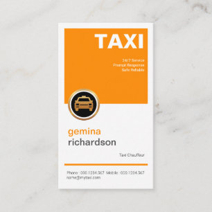 Carte De Visite Élégant Energetic Simple Carré Placard Taxi