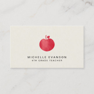 Carte De Visite Élégant enseignant instructeur professionnel Red A