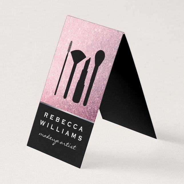 Carte De Visite Élégant ensemble de maquillage Parties scintillant (Devant)