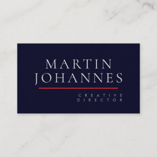 Carte De Visite Élégant épais luxe professionnel noir bleu uni