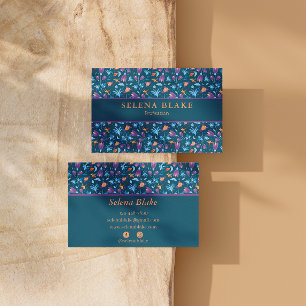 Carte De Visite Élégant et moderne   Modèle floral chic