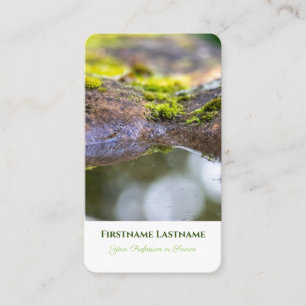 Carte De Visite Elégant étang de jardin vert 100% naturel