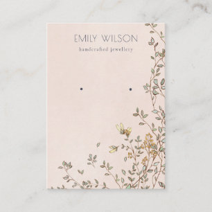 Carte De Visite Élégant étendoir à oreille floral roussâtre Dusky