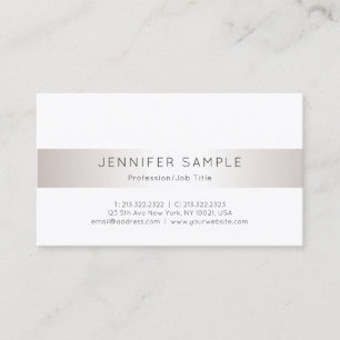 Carte De Visite Élégant Faux Argent Moderne Propre Simple Tendance