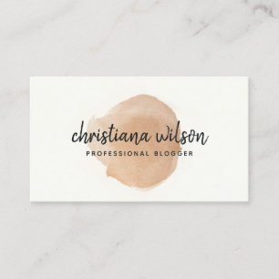 CARTE DE VISITE ÉLÉGANT FAUX CUIVRE NOIR BRUSH STROKE CALLIGRAPH