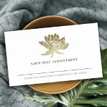 CARTE DE VISITE ÉLÉGANT FAUX FOIL GOLD LOTUS FLORAL NOMINATION<br><div class="desc">Si vous avez besoin d'une personnalisation supplémentaire,  n'hésitez pas à m'envoyer un message sur yellowfebstudio@gmail.com .</div>