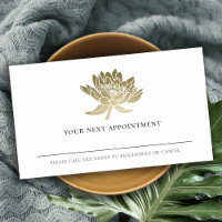 ÉLÉGANT FAUX FOIL GOLD LOTUS FLORAL NOMINATION