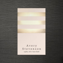 Élégant Faux Gold Foil rayé moderne rose clair