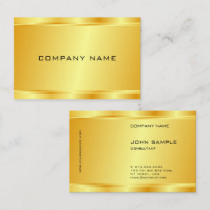 Carte De Visite Elégant Faux Gold Glamor Modèle de luxe