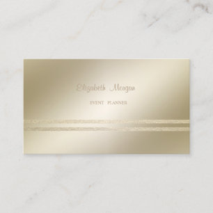 Carte De Visite Élégant, Faux Gold Glittery Stried