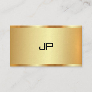 Carte De Visite Élégant Faux Gold Monogramme Moderne Professionn