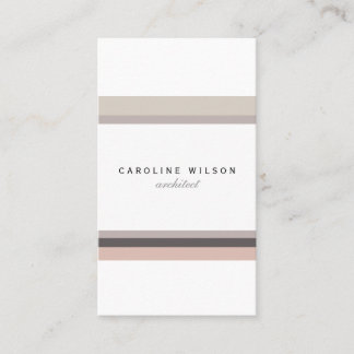 Carte De Visite Elegant feminine minimalist modern white pink line