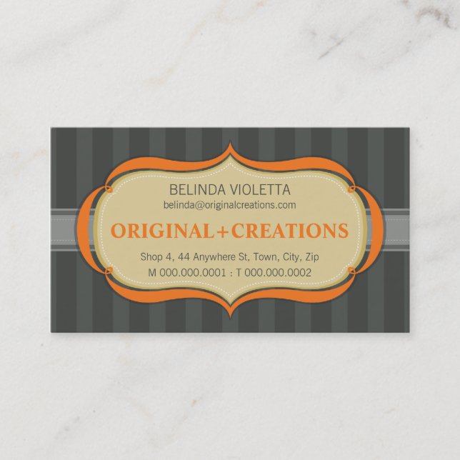 CARTE DE VISITE :: élégant flamboyant L10 (Devant)