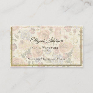 Carte De Visite Élégant floral féminin