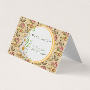 Carte De Visite Élégant Floral Moderne