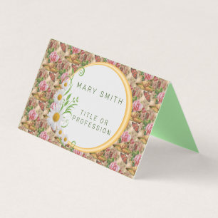 Carte De Visite Élégant Floral Moderne