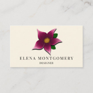 Carte De Visite Élégant floral moderne