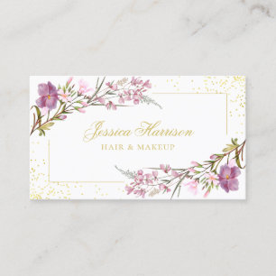 Carte De Visite Élégant Floral Purple Lilac rose Vintage