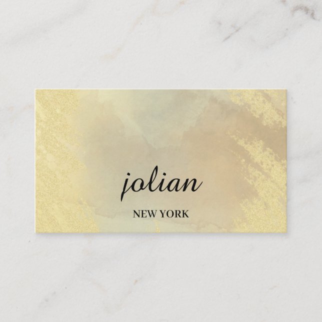 Carte De Visite  Elegant Gold Business Card – Minimalist Luxurious (Devant)