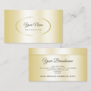 Carte De Visite Elegant Gold Effet Design Marketing professionnel