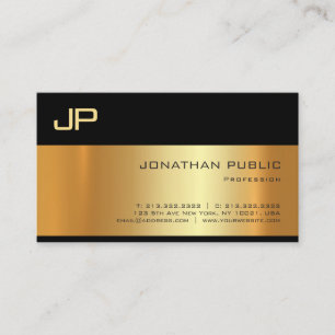 Carte De Visite Elégant Gold Light Shadow Professionnel Artiste