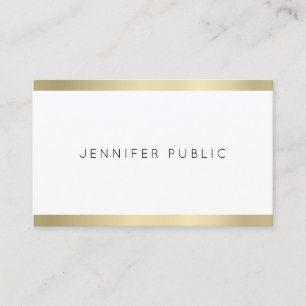 Carte De Visite Elégant Gold Look Simple Design Professional Plai