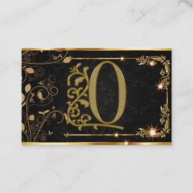 Carte De Visite Élégant Gold Professional Caligraphie de script mo (Devant)