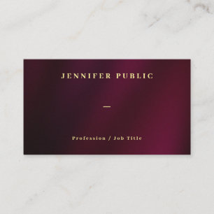 Carte De Visite Elégant Gold Text Professional Luxe Premium épais