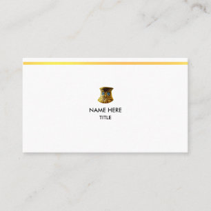 Carte De Visite Elégant Golden Stripe sur blanc