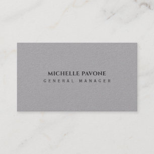 Carte De Visite Élégant Gris Premium Simple Uni Professionnel