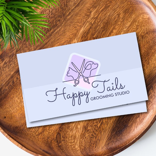 Carte De Visite Élégant Groomer pour animaux de compagnie - Logo P (Créateur téléchargé)