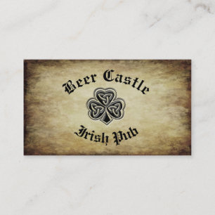 Carte De Visite Elégant grundge vintage shamrock irlandais tendanc