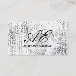 Carte De Visite Élégant Grunge de script de monogramme