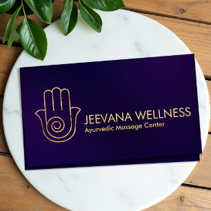 Carte De Visite Élégant Hamsa Main Energy Spiral