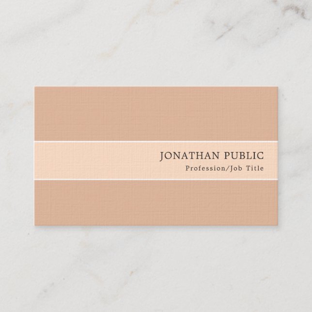 Carte De Visite Élégant Harmonie de couleur Moderne Linge de quali (Devant)