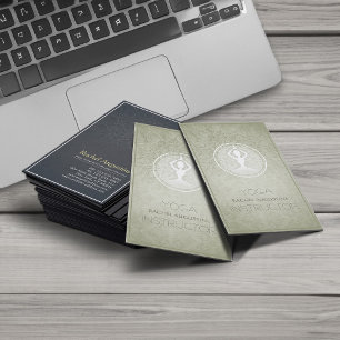 Carte De Visite Élégant instructeur de méditation de Yoga floral M