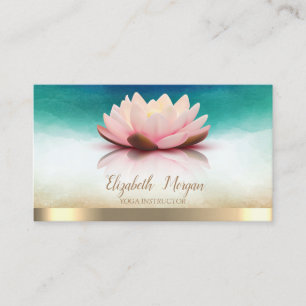 Carte De Visite Élégant instructeur de yoga Lotus