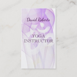Carte De Visite Élégant instructeur de yoga Om Symbole
