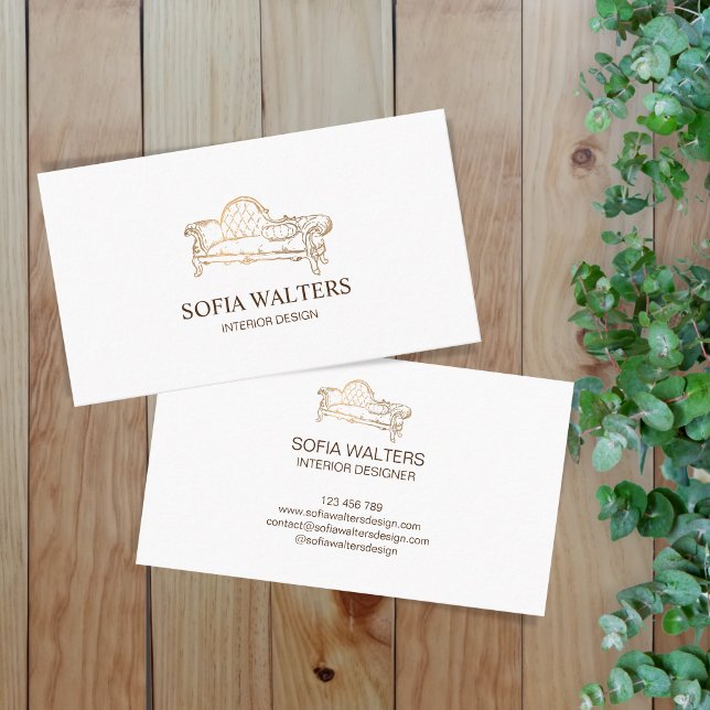 Carte De Visite élégant intérieur design maison canapé de mise en  (Créateur téléchargé)