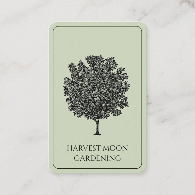 Carte De Visite Élégant jardinier de fruits Landscaper (Devant)