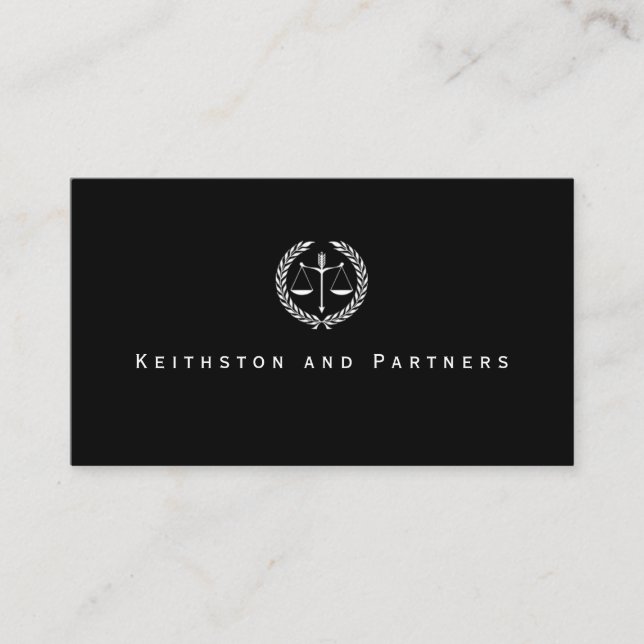 Carte De Visite Elegant Law & Justice Business Card | Legal  (Devant)